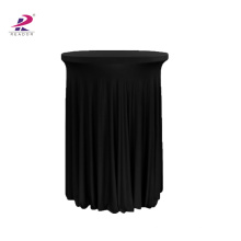 Stretch Spandex Black Wavy Cocktailtisch Cover Spandex Tischdecke Rock Neuankömmling